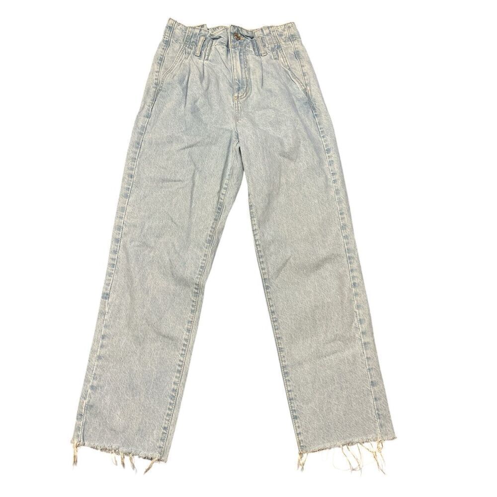 Garage Women's Juniors Size 00 Blue Straight Leg Medium Wash Denim Jeans